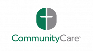 a logo for community care