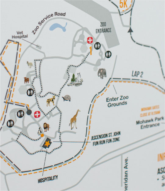 a map of the tulsa zoo
